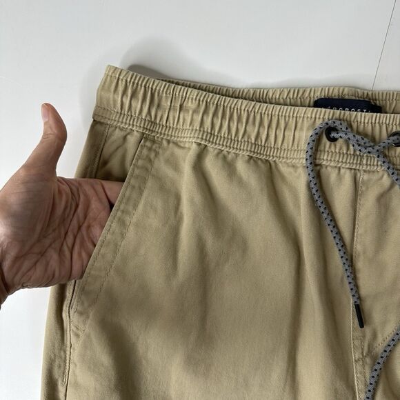 Aeropostale Stretch Jogger Khaki Pants Mens Sz S Tan Drawstring Pull On Casual - Picture 5 of 12